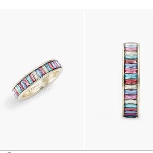Kendra Scott Jack Band Gold Multi rainbow coloured ring 7 excellent condition